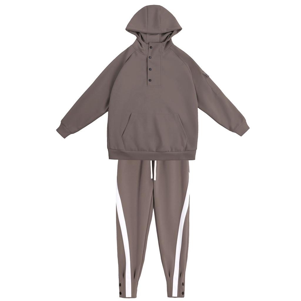 Simple Outdoor Spring and Autumn Men's Sweater Casual Sports Suit Trousers Suit Hooded Long Sleeves