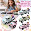 Påskdekorationer För Barn, Inklusive En Kaninbil Die- Modell.