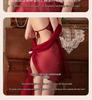 Seductive Hanfu-Inspired Sheer Lingerie Set: Erotic Three-Piece with Belly Band for Small Busts
