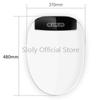 Smart Toilet Cover Bidet Toilet Seat Remote Control Black LED Nightlight Elongated Air Dryer Multiple Spray Modes Nozzle