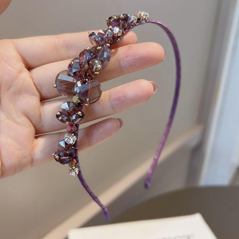 Fascia per Capelli Fatina di Cristallo Barocca da Donna Raffinata Strass Pietra Fiorita Accessori per Capelli Principessa Copricapo Nuziale con Diamanti