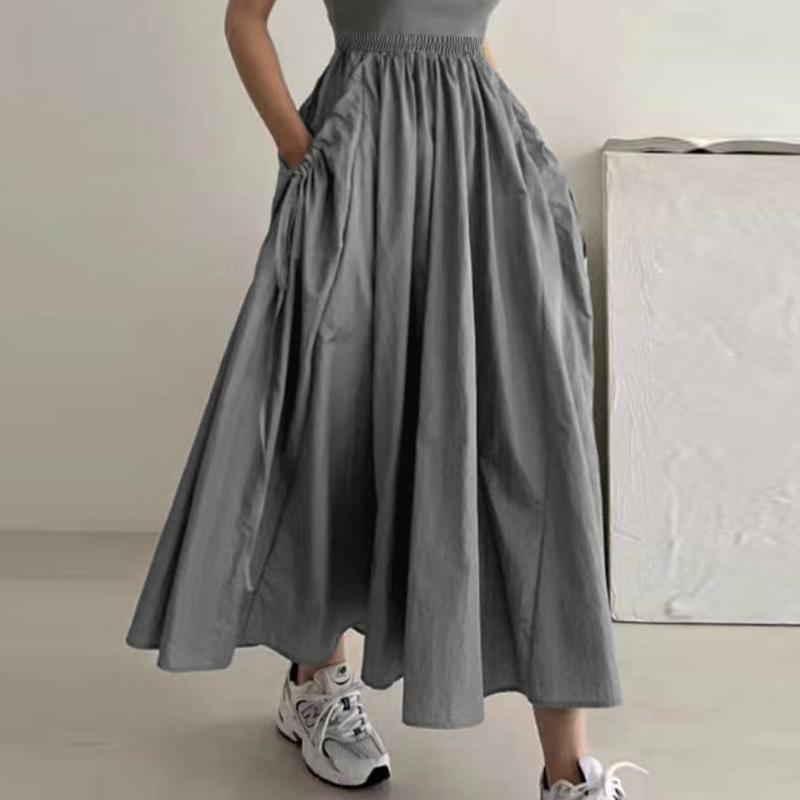 ZANZEA Women Casual Drawstring Loose A-Line Skirts