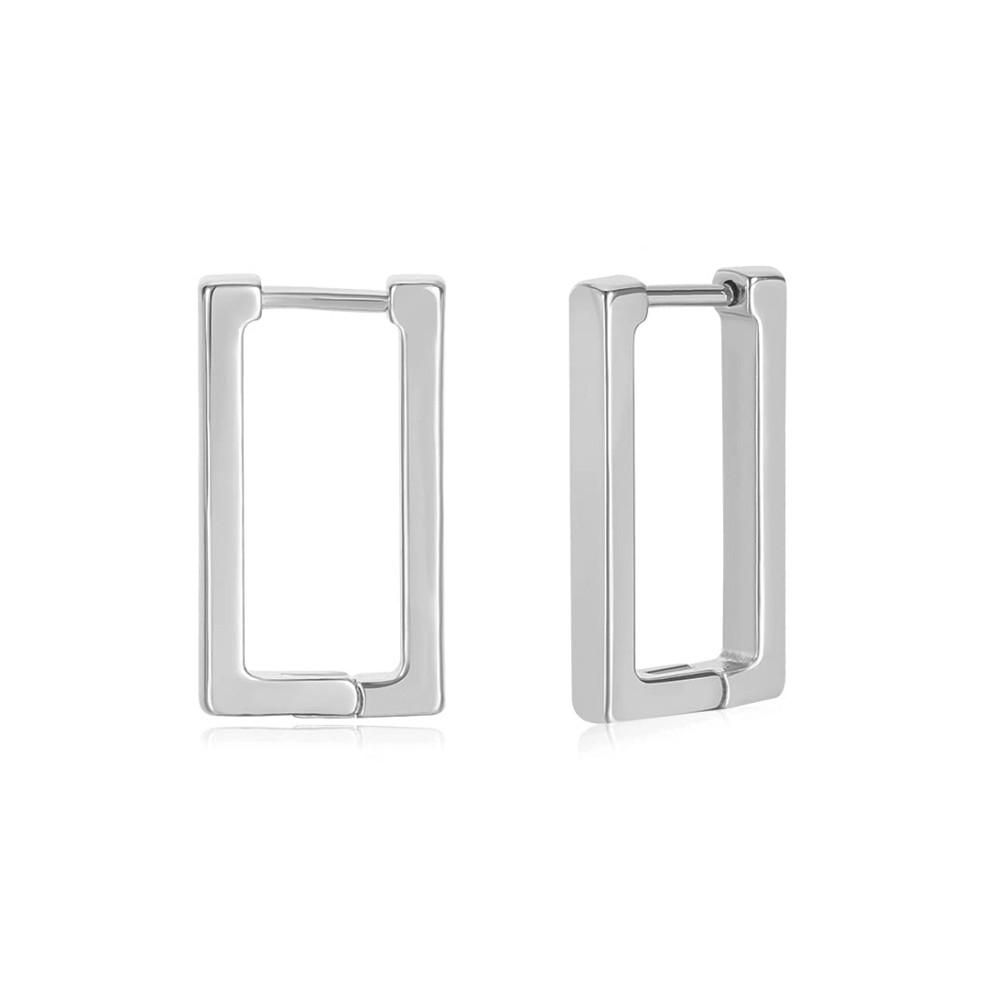 

Минималистичные серьги-кольца с покрытием из 14-каратного золота, маленькие изящные геометрические панк-серьги-конго квадратной и прямоугольной формы для девочек, женщин, подарок