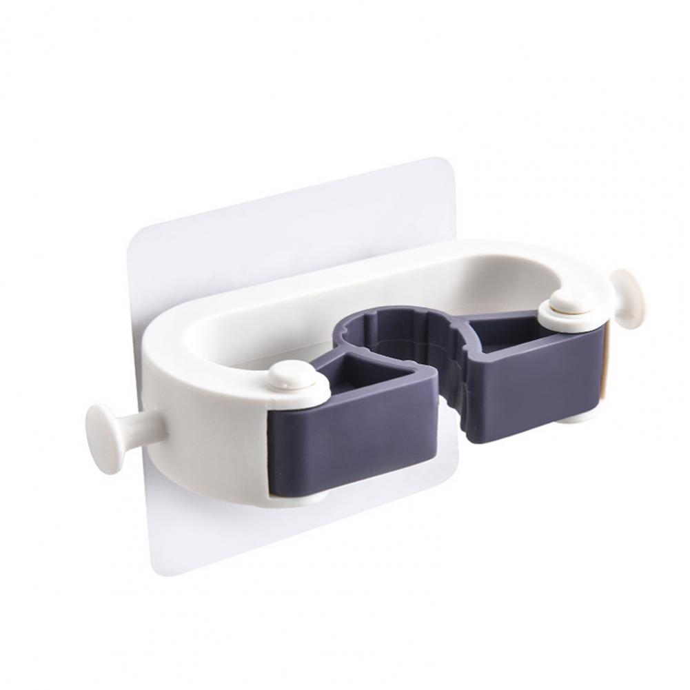 Mop Clip Broom Holder Non-Slip Design Waterproof Mop Strong Load-bearing Storage Rack Broom Hanger Hook