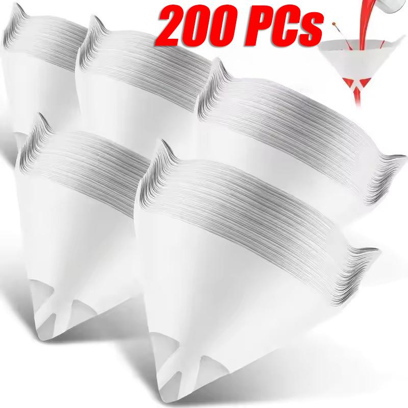 100 Mesh Motorcycle Car Paper Fuel Filters Purifying Straining Filter Funnel Disposable Auto Spray Paint Tool Conical Nylon