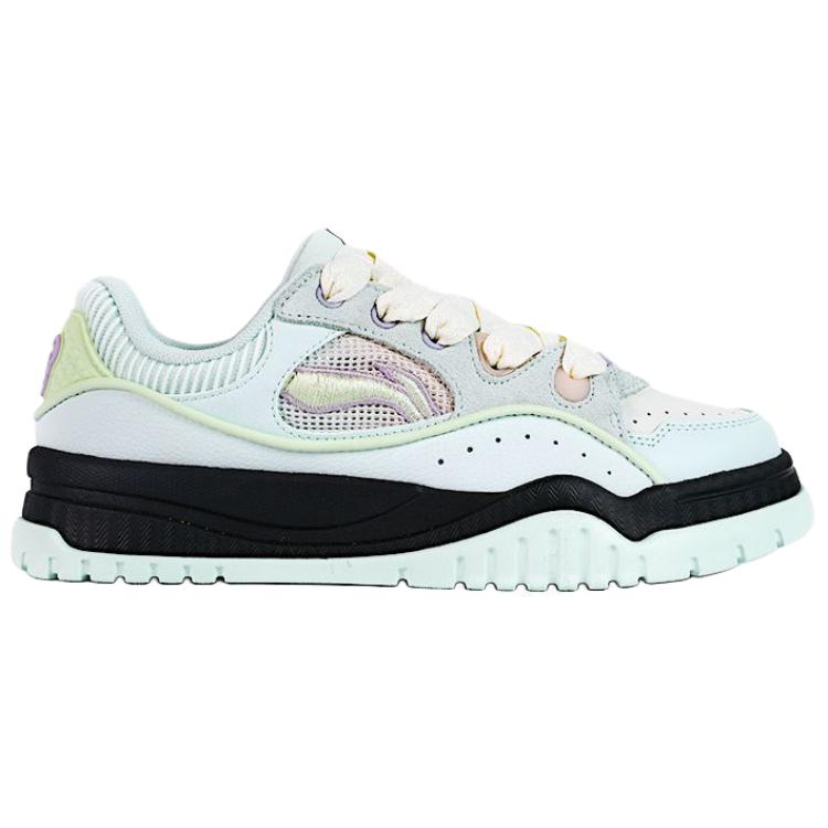 Li-Ning Classic Fashion Versatile Non-Slip Wear-Resistant Low-Top Skate Shoes Women Sneakers Sand-Blue AGCV280-3