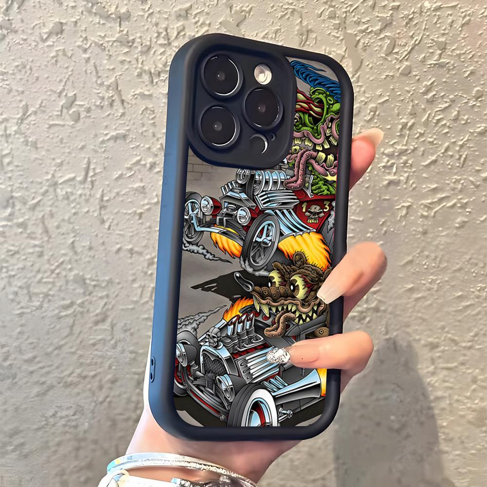 Rat Fink Phone Case For IPhone 17 Pro Max 16 15 14 Pro Max IPhone 13 Pro Max 11 Plus Silicone Cover