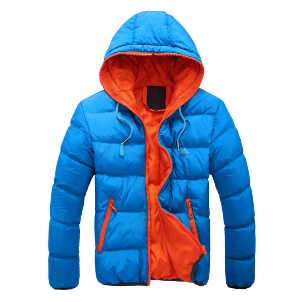 Men's Hooded Cotton Padded Jacket Men's Extra Thick Warm Short Cotton Padded Jacket