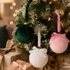Velvet Foam Christmas Ball Christmas Tree Hanging Ornament Bowknot Sphere Festival Party Xmas DIY Decoration Balls Accessories