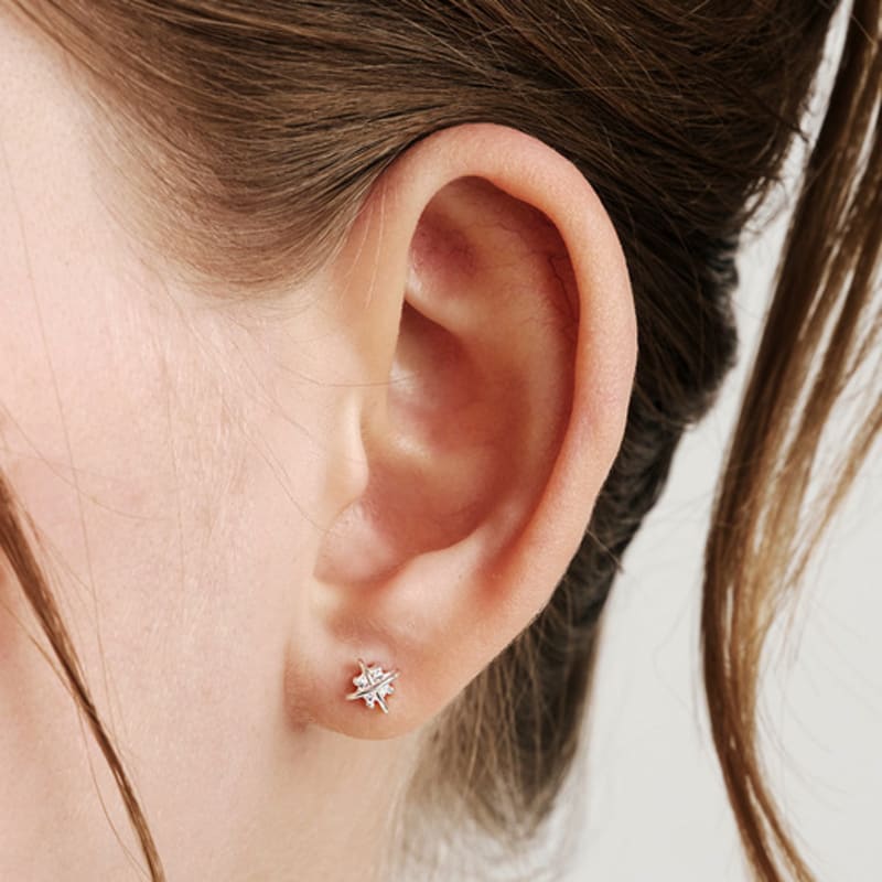 Hei [sv925] Airship Cubic Earring