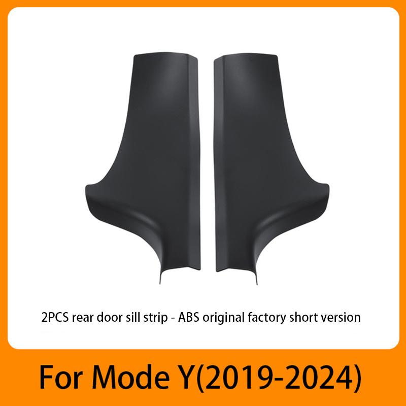 2/4/8PCS Front Rear Door Sill Protector Cover For Tesla Model 3/Y  Carbon Fiber Anti Kick ABS Pedal Guards Inner Strip Threshold