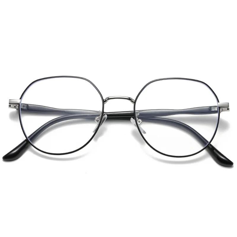 Multifocal Progressive Anti Blue Light Reading Glasses Retro Women Men Metal Near and Far Double Use Presbyopic Eyewear