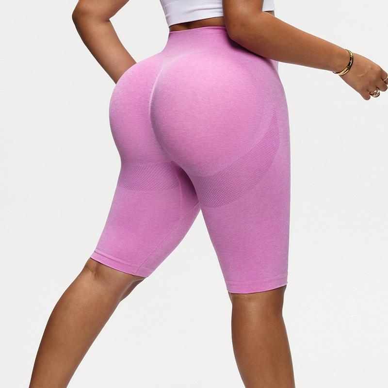 Seamless High-Waist Butt-Lifting Plus-Size Quick-Dry Yoga Shorts