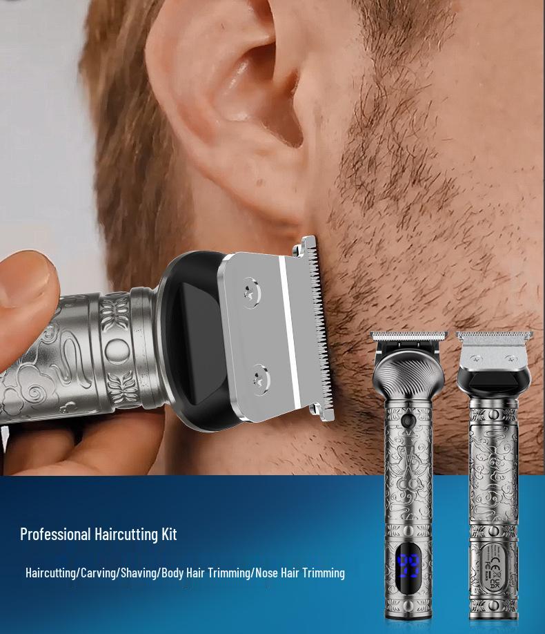 6-in-1 Portable Multi-Functional Grooming Kit: Beard Trimmer, Nose Hair Trimmer, Hair Clipper & Electric Shaver