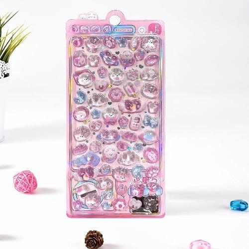 1 buc. Drăguț Desen Animat Familie Fantome Autocolante Relief 3D Distractive Jelly Transparente Decorațiuni pentru Huse de Telefon Copii DIY Autocolant Cristal