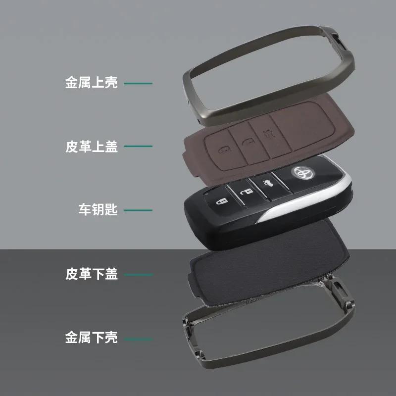 Car Key Case for Toyota Key Cover For CHR RAV4 Auris  Avensis Prius Aygo Camry Corolla Land Cruiser 200 Prado Crown Car Key Fob