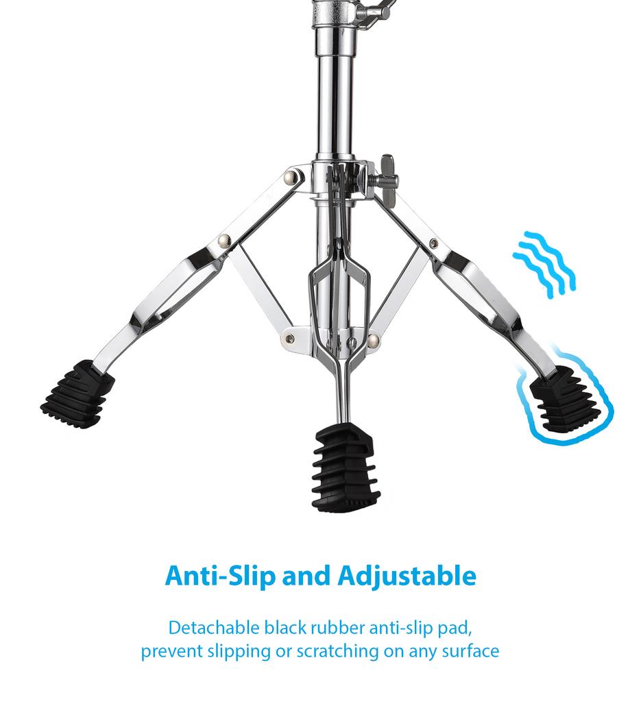 Snare Drum Stand Foldable Detachable Bracket 22mm Pipe Diameter Adjustable Height Tripod Snare Stand Fit for 10 To 14