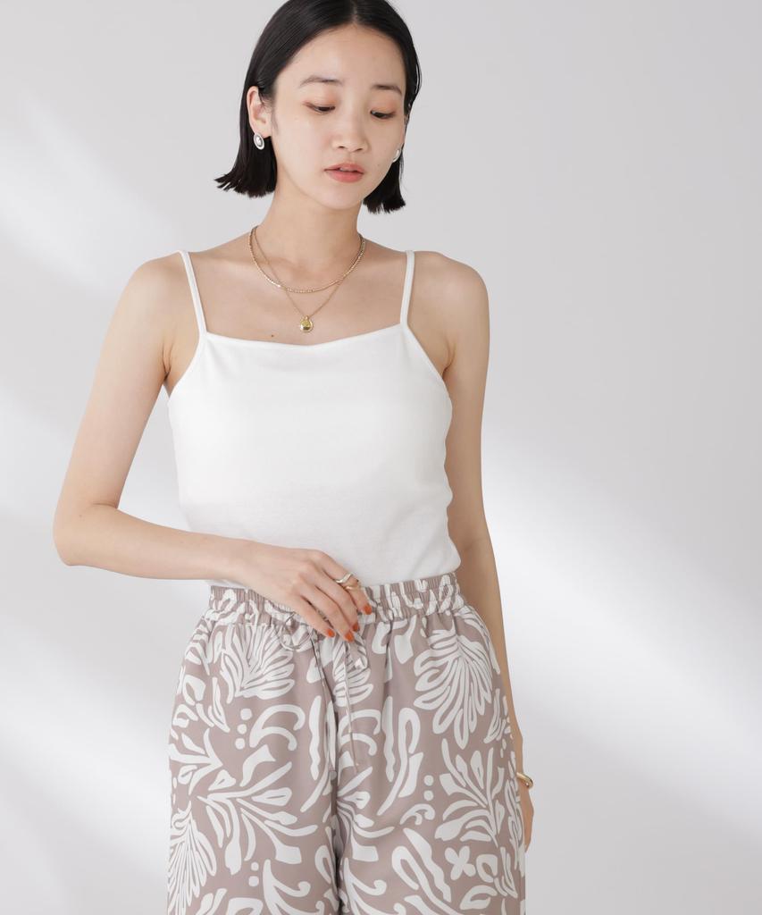 Nano Universe Antibacterial and Camisole with Cooling Size F Women's Odor-Resistant Touch, Cups, 030, White, 673-5224300