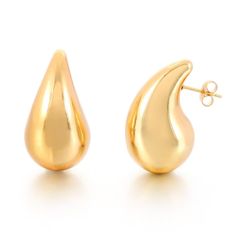 Earrings Fashion Simple Tears Eyes Earrings Temperament Versatile Glossy Comma Hollow Earrings