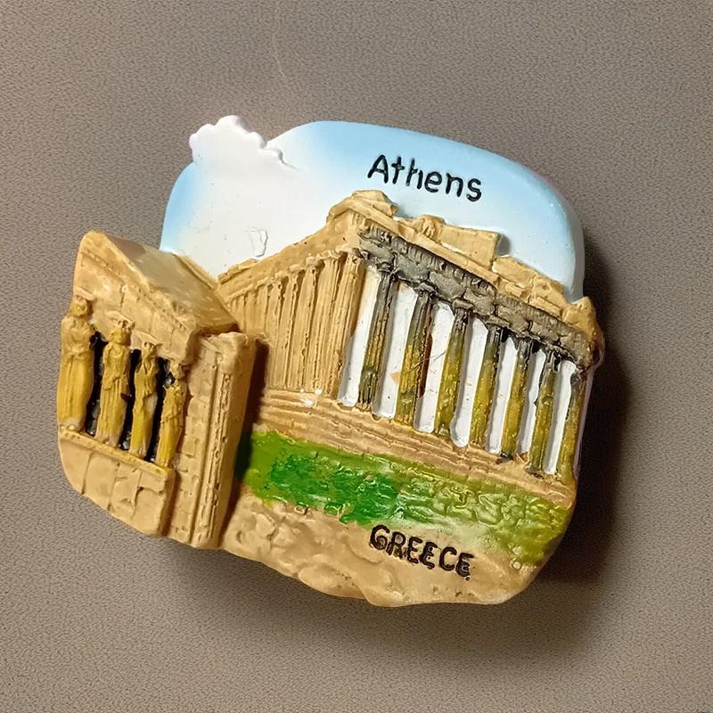 European Greek Fridge Magnets Refrigerator Stickers Magnetic Stickers Resin Refrigerator Stickers Tourist Attraction Souvenirs
