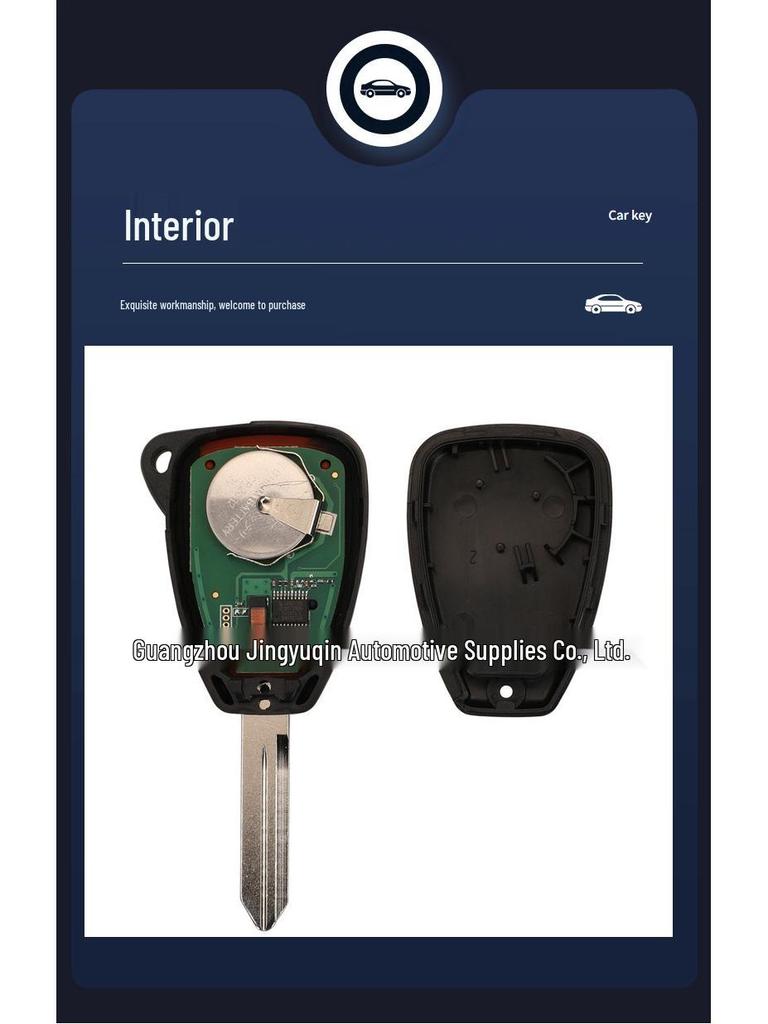KOBDT04A Compatible Remote Key for Jeep, Dodge, Chrysler - 315/433 MHz ID46