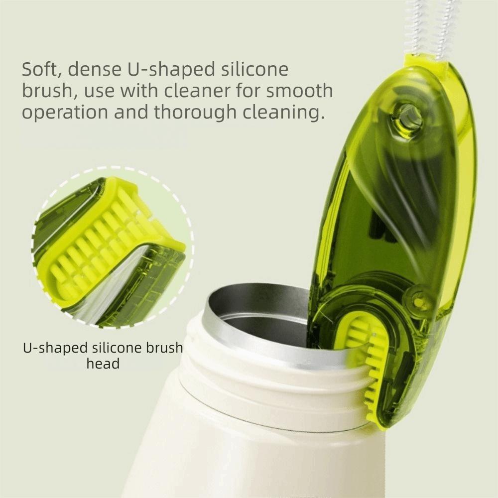 Handheld 4 In 1 U-shaped Cleaning Brush Rotatable Cup Mouth Brush  Baby Bottles