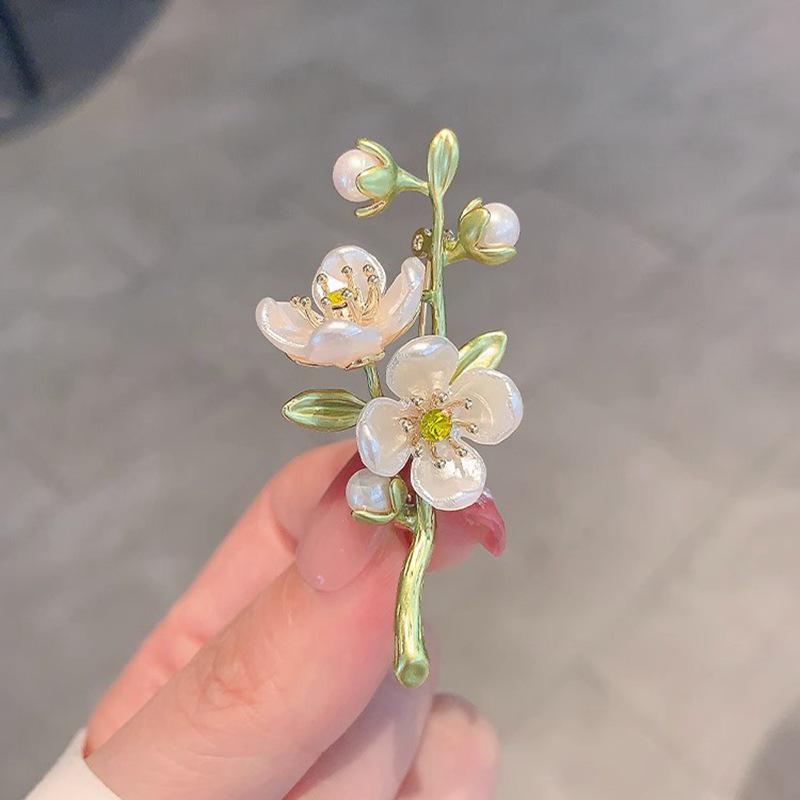 Κομψή καρφίτσα με λουλούδι παιώνιας - Ρετρό εθνικό στυλ, Προηγμένο αξεσουάρ καρφίτσας για Τσέονγκσαμ και Χάνφου