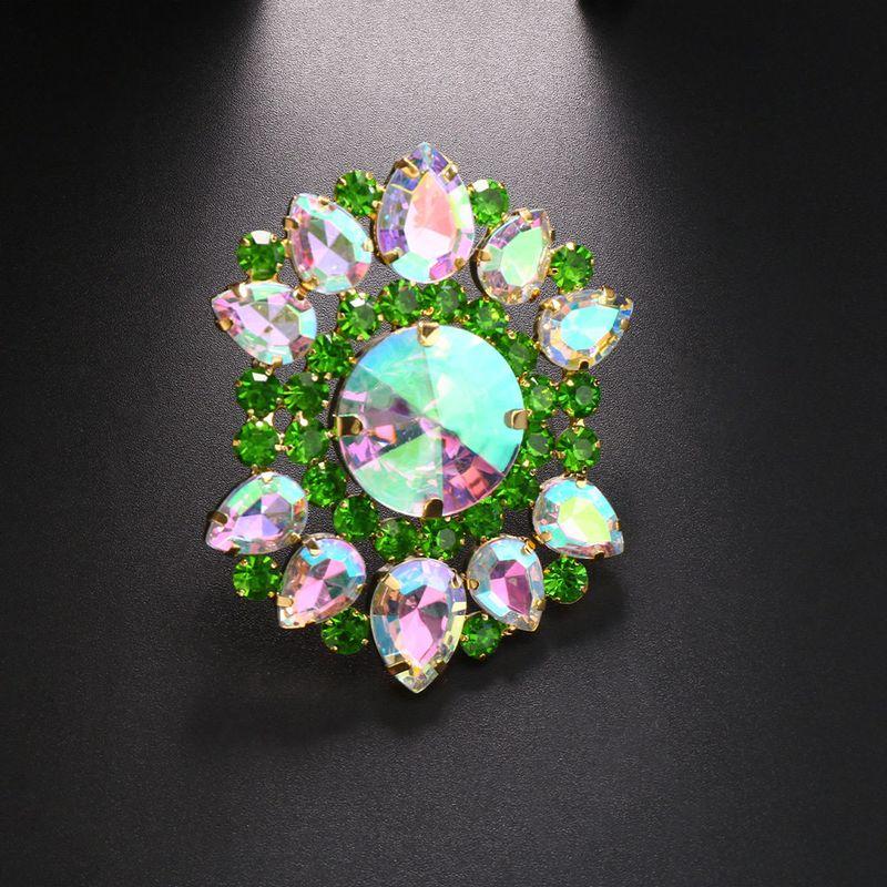 Fashion Exaggerated Super Flash Rhinestone Big Ring Catwalk Runway Modeling Photo Adjustable Ring Stylish Ornament Ring