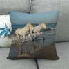 Wild Horses Galloping On The Grassland Digital Printing Short Plush Pillow Covers For Car Sofa Office Cushion Cover Home Goods