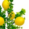 Artificial Lemon Branch with Green Leaf Realistic Floral Arrangement Lemon Plant Bouquet for Home Garden Kitchen Porch Ornament