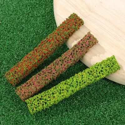 3pcs/set 10*1.5*1cm Building Layout Sand Table Flower Cluster Miniature Garden Decor Landscape Wargame Grass Tufts