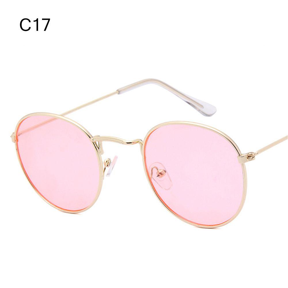 Vintage Round Sunglasses For Women Men Metal Frame Sun Glasses Retro Shades Uv Protection Summer Driving Goggles Eyewear