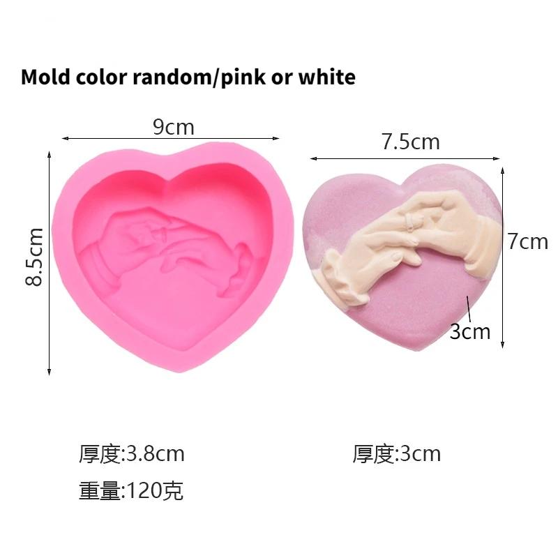 3D Heart-shaped Silicone Mold DIY Love Symbol Art Candle Plaster Soap Resin Making Chocolate Cake Molds Valentine's Day Gift