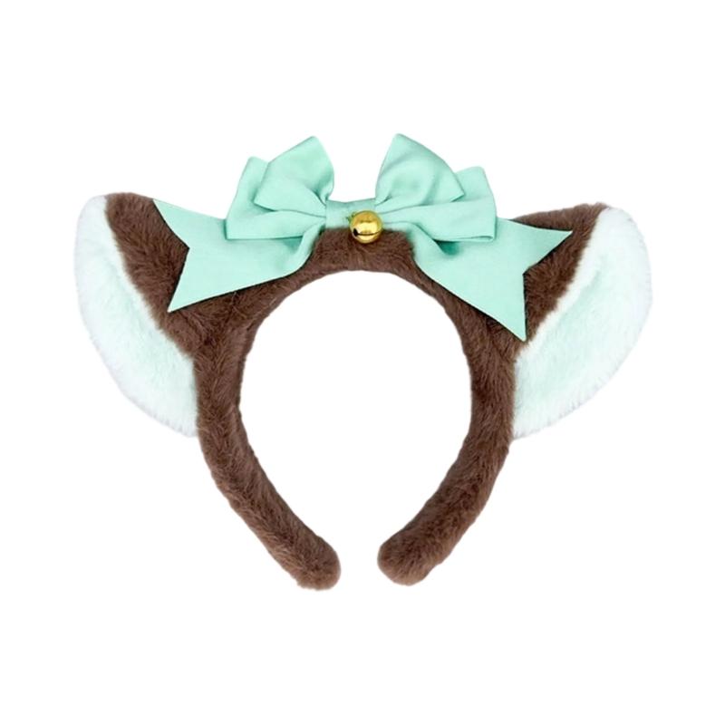 Kitten Cosplay Costume Animal Ear Headband Bowknot Tail for Women Girl Halloween Role Play Animal Outfit Accessories