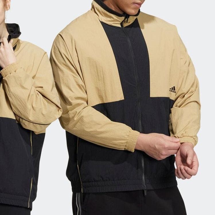 Adidas Contrast Panel Letter Print Stand Collar Jacket Unisex Jackets Multicolor HM2693