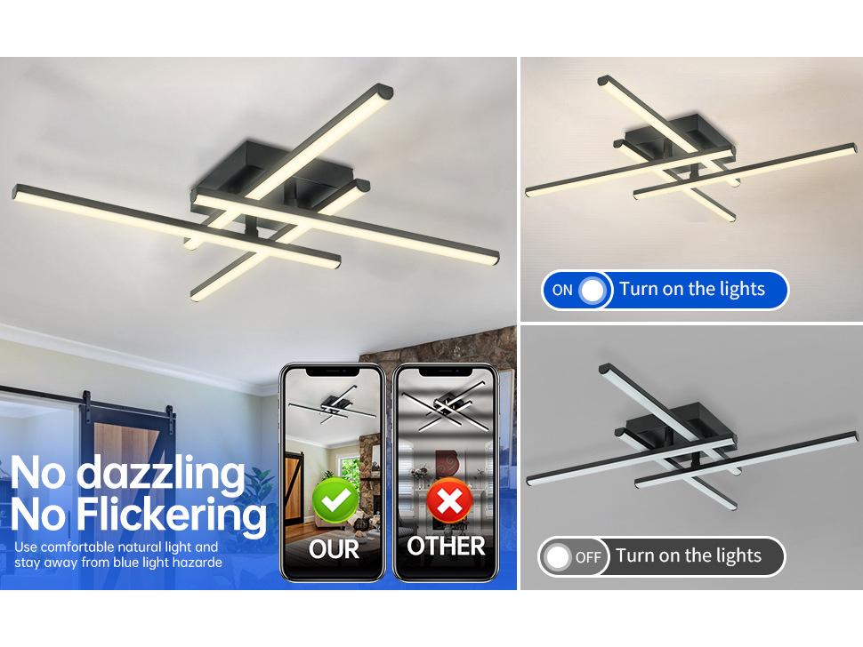Modern Minimalist LED Ceiling Light for Living Room and Bedroom