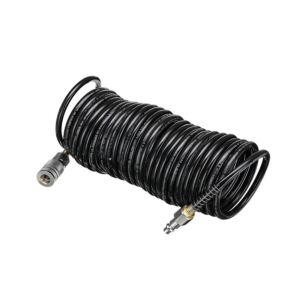 Pneumatic Tubing Quick Coupling Pipe Pneumatic Tool Part Coiled Flexible Air Hose Air Compressor Hose 7.5m Tubing