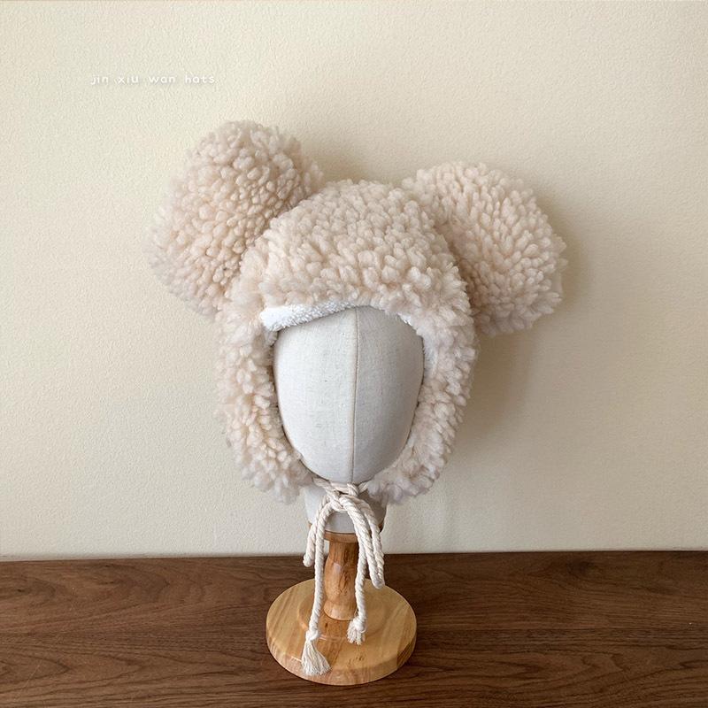 Cappello da Orso di Peluche con Orecchie Grandi da Donna Autunnale e Invernale Stile Coreano Dolce e Carino Versatile Caldo Cappello Lei Feng Invernale