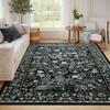 Living Room Carpet Non-slip Soft Machine Washable Floor Mat Green Plant Flower Bedroom Rug Large Size Home Decoration Mats
