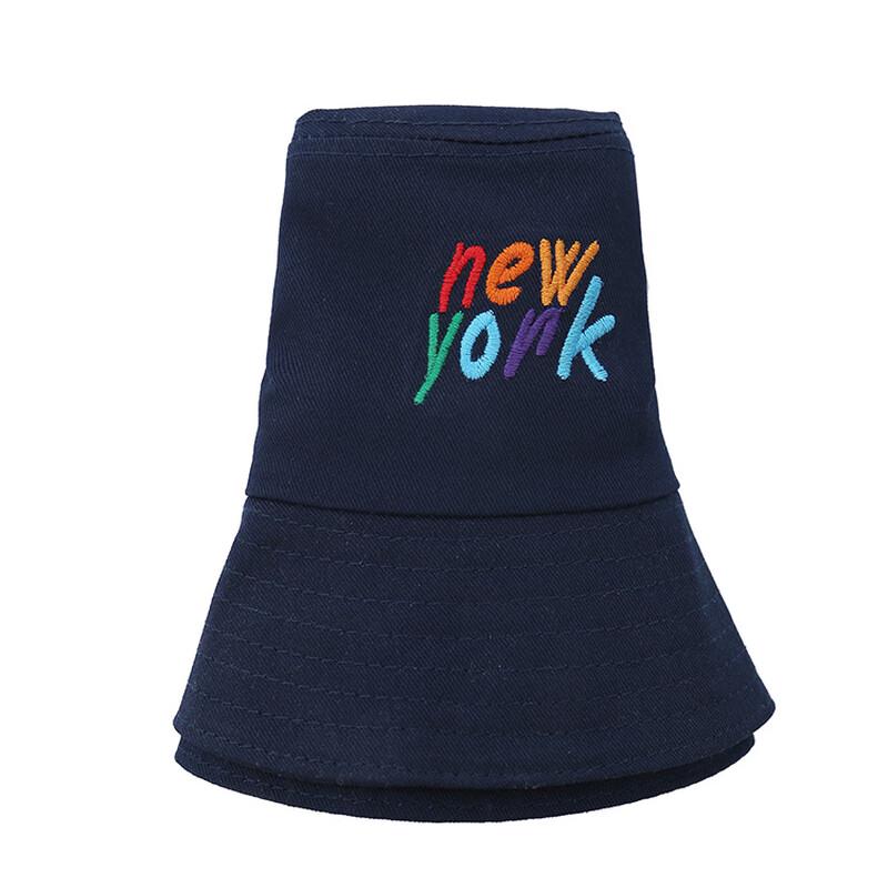 ZHENYUEQI NEW YORK Embroidered Cotton Bucket Hat