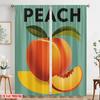 2pcs 2D flat printing Scene Curtain Bauhaus Peach Collection Polyester Without Electricity Seasonal Party & Holiday Decor