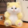Soft Simulation Cat Plush Toys PP Cotton Gray Kitten Soft Dolls  Decorate Present
