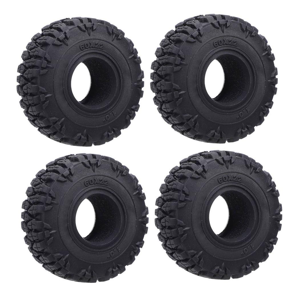4 Pcs RC Wheel Tire with Hub Plastic Enhanced Handling High Simulation RC Crawler Tire for Axial SCX
