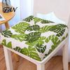 Soft High-elastic PP Cotton Office Chair Pad Modern Stylish Cushion, Ultra Square Geometric or Cushion for Kitchen Chairs Plant Prints, 15.75"x15.75"