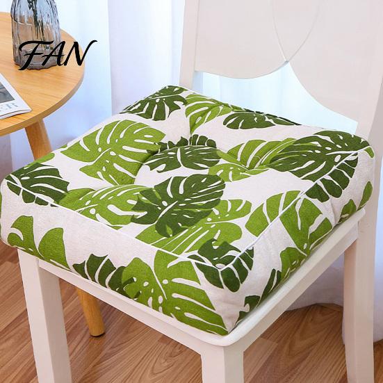 Soft High-elastic PP Cotton Office Chair Pad Modern Stylish Cushion, Ultra Square Geometric or Cushion for Kitchen Chairs Plant Prints, 15.75"x15.75"