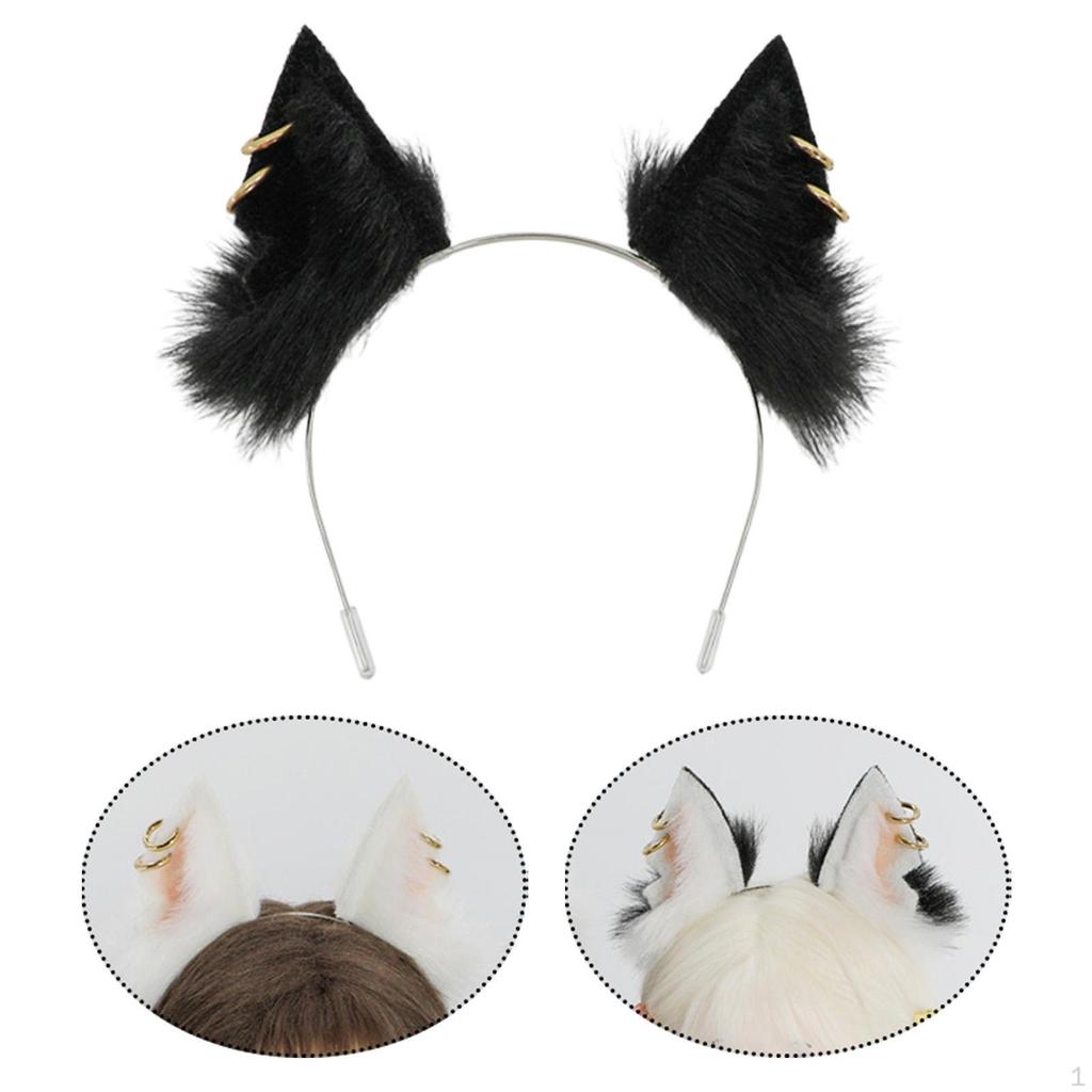 Animal Ear Band Doll Costume Accessory Cute Handmade Hair Hoop Headpiece for Dance Funny Gifts Party