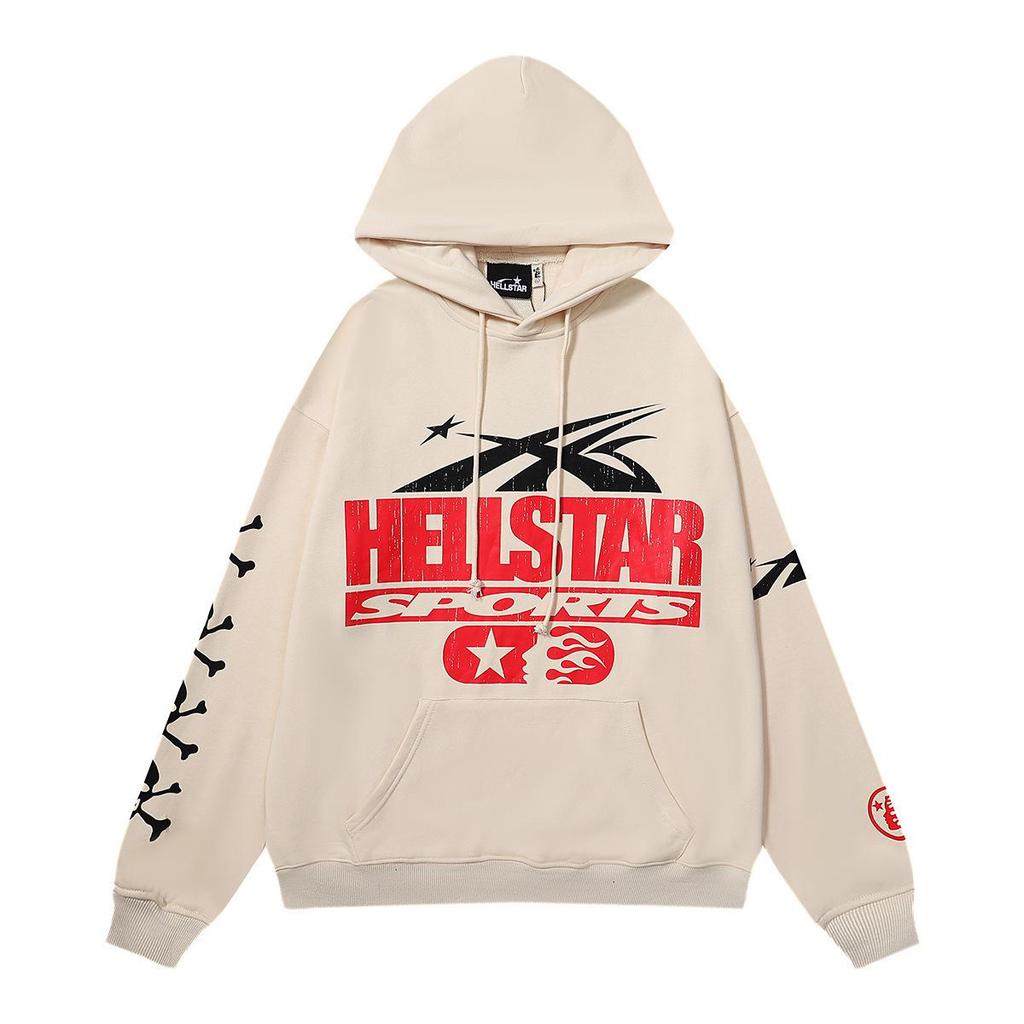Unisex Retro Distressed Letter Print Hoodie für Herbst/Winter