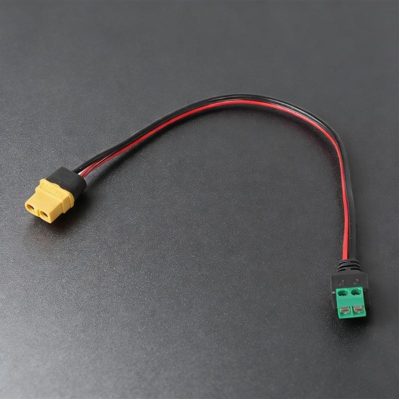 XT60 to 2 Pin Screw Terminal Adapter Cable Plastic Texture for Solar Panel and Power Supply Without Soldering
