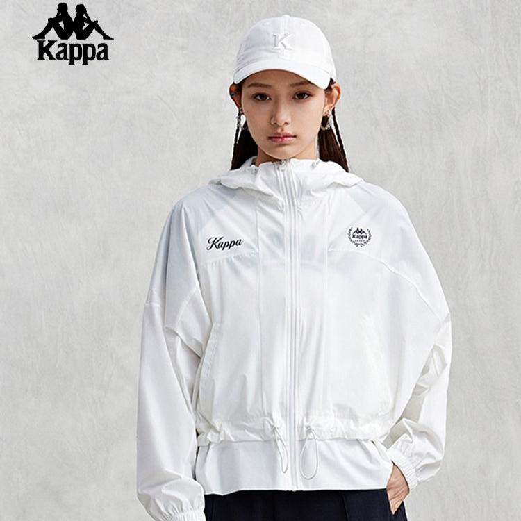 Kappa Back To Back Windproof Coat for Women, Spring and Autumn Cool Sunscreen Coat, Anti Splashing Coat