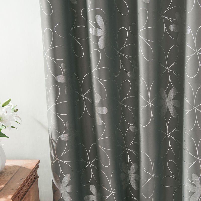 Pânză Blackout Fierbinte Argintie Neagră Perdea Gri Închis Perdea Finisată Perforată Pânză Perdea Stil Nordic